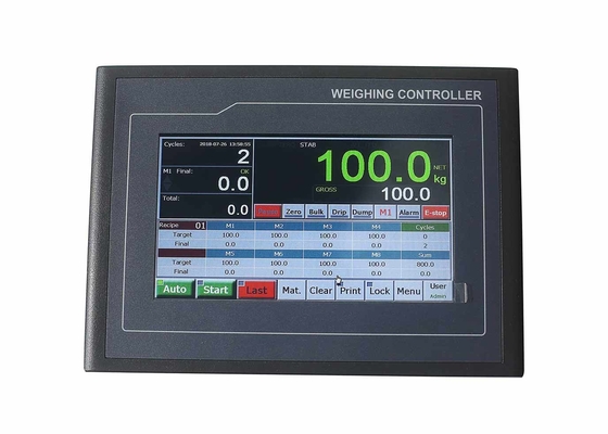 Single Scale HMI Ration Batching Weighing Controller For Concrete Batching Machine