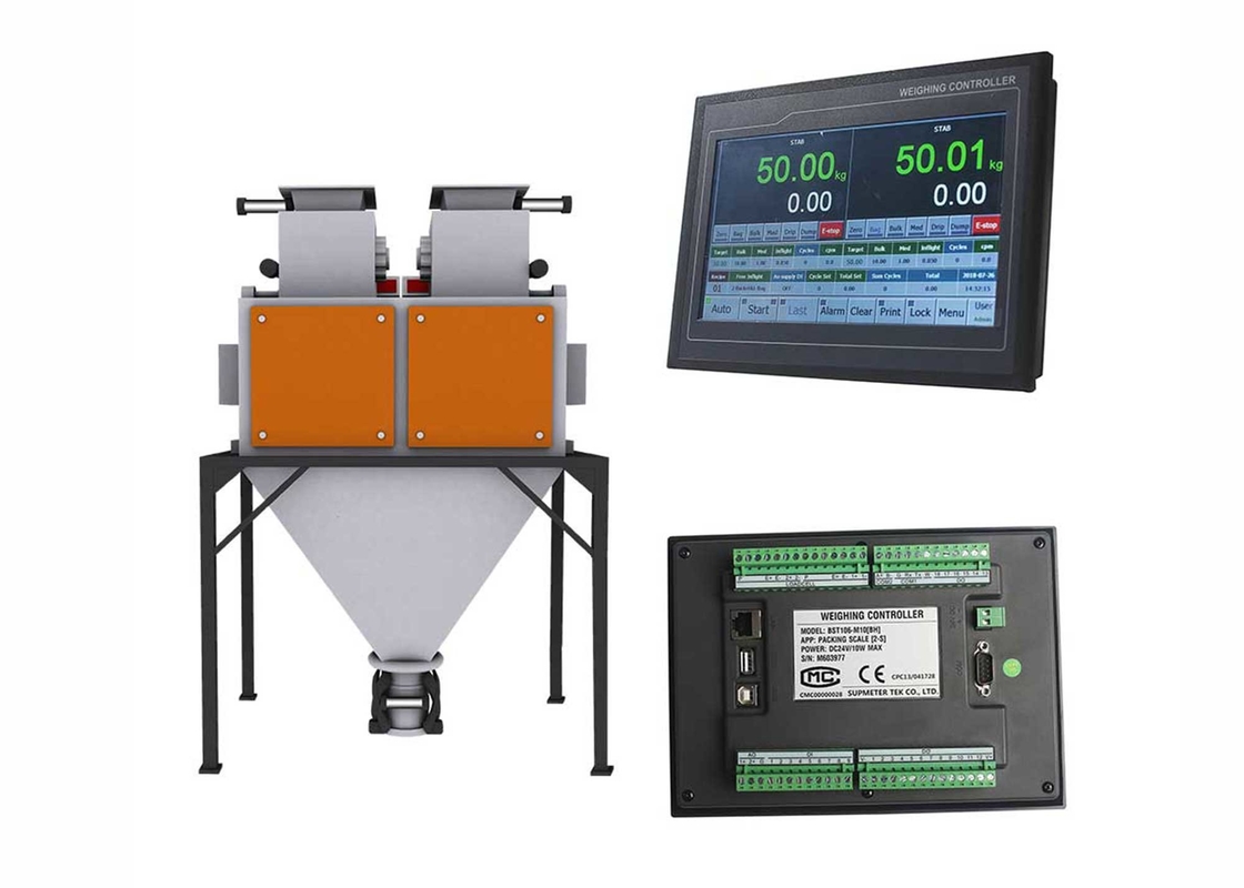2 Hopper/Scales Bag Filling Weight Instrument, Weight Controller For Rice Bag Sewing Machiney
