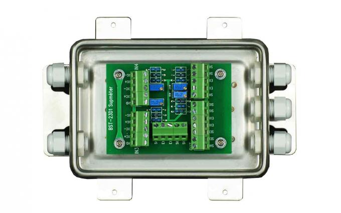 IP65 Load Cell Summing Box , Scale Junction Box Max 85%RH Relative Humidity