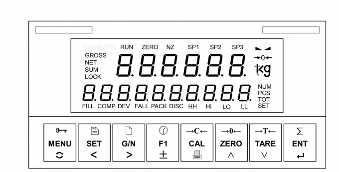 Concrete Ration Batch Weighing Controller With VFD Display RS232 Communication