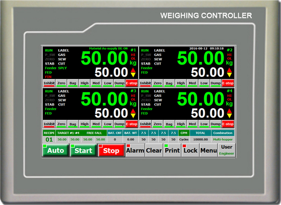 4 Scale TFT - Touch Digital Weight Indicator Controller With Loss Calibration