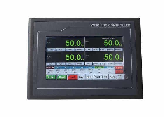 Industrial Weighing Indicator Controller , TFT - Touch Ration Batch Weighing System Controller