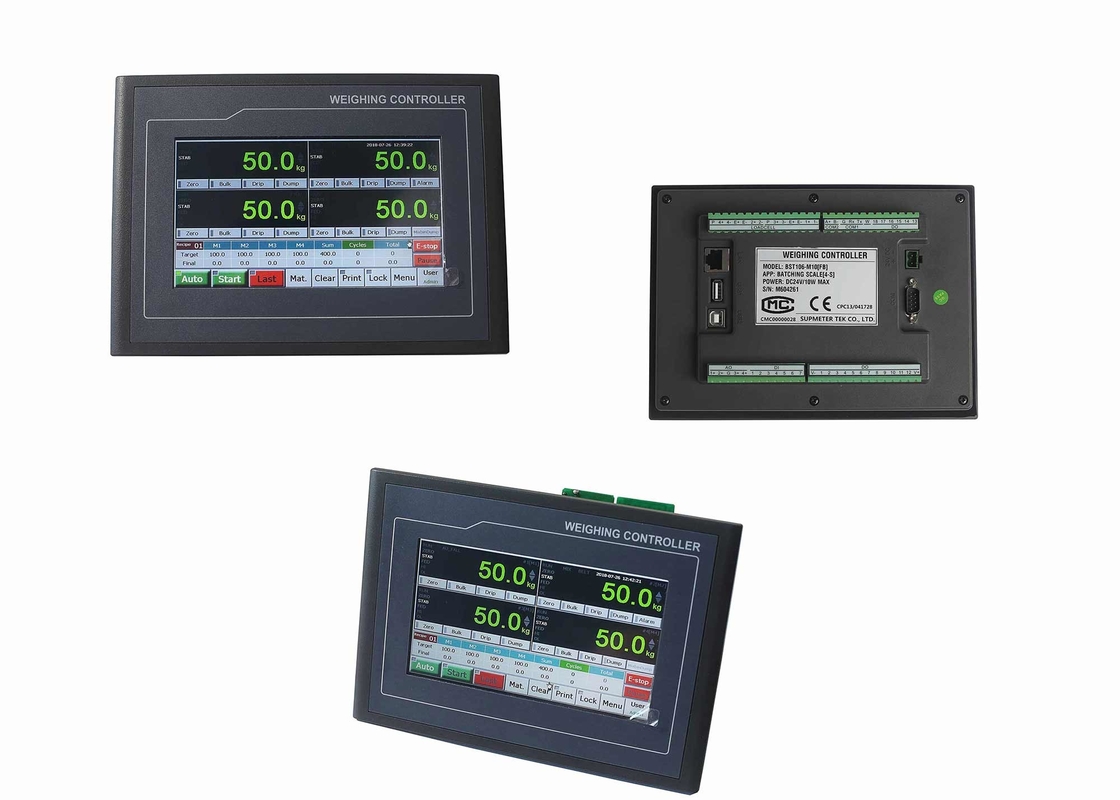 Industrial Weighing Indicator Controller , TFT - Touch Ration Batch Weighing System Controller