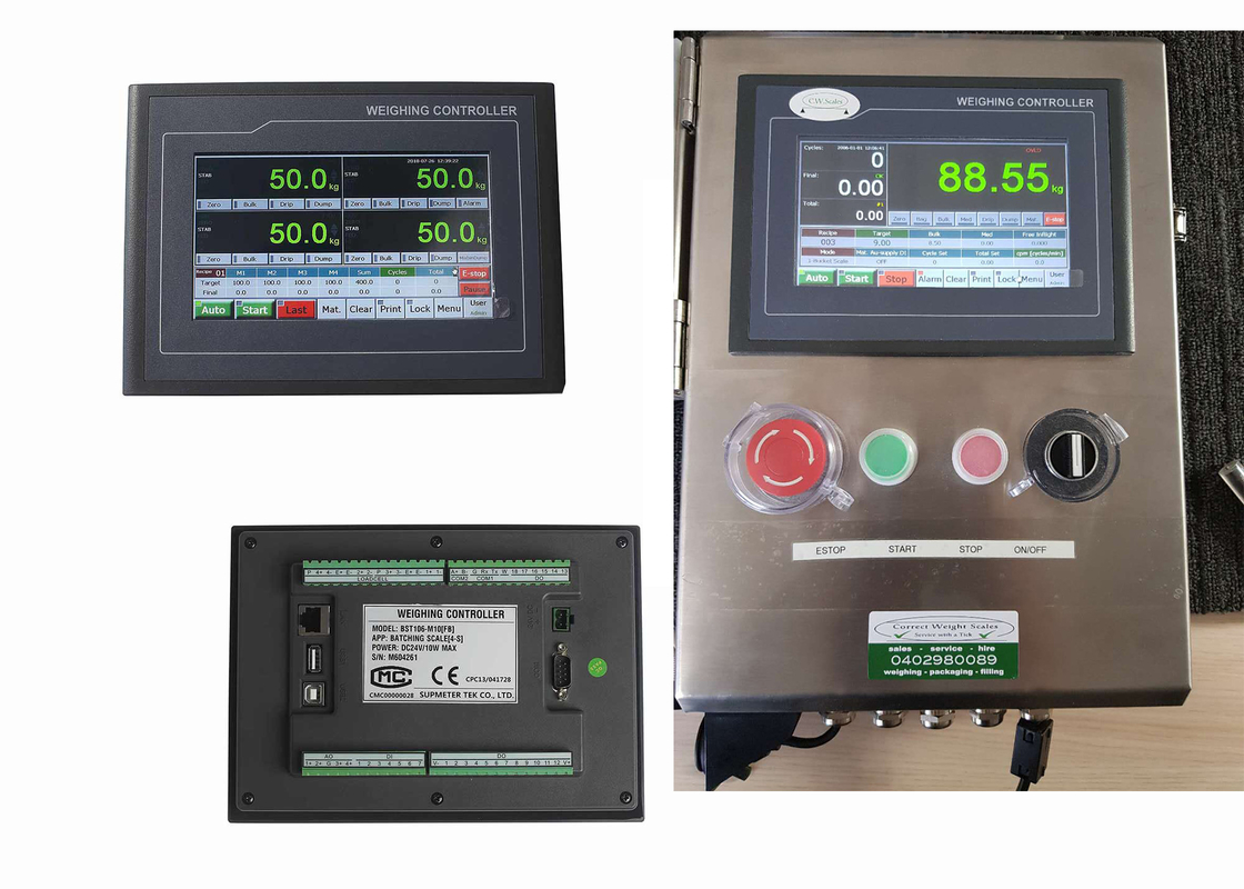 4 Chanel Sugar/Rice/Wheat Bagging Controller Pneumatic Packing Weighing Controller With Ethernet &amp; USB Port