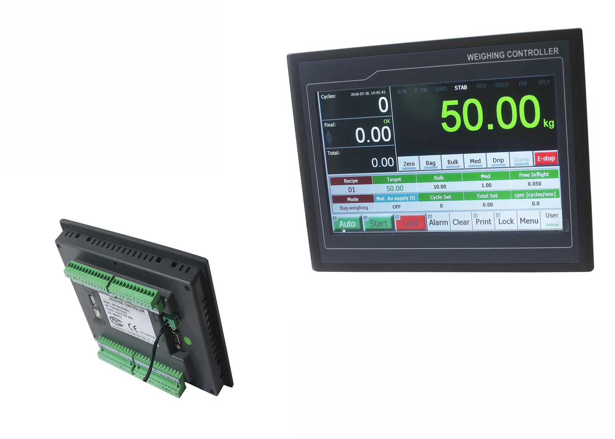Auto Zero Tracking Weighing Scale Indicator , Touch Screen Controller I